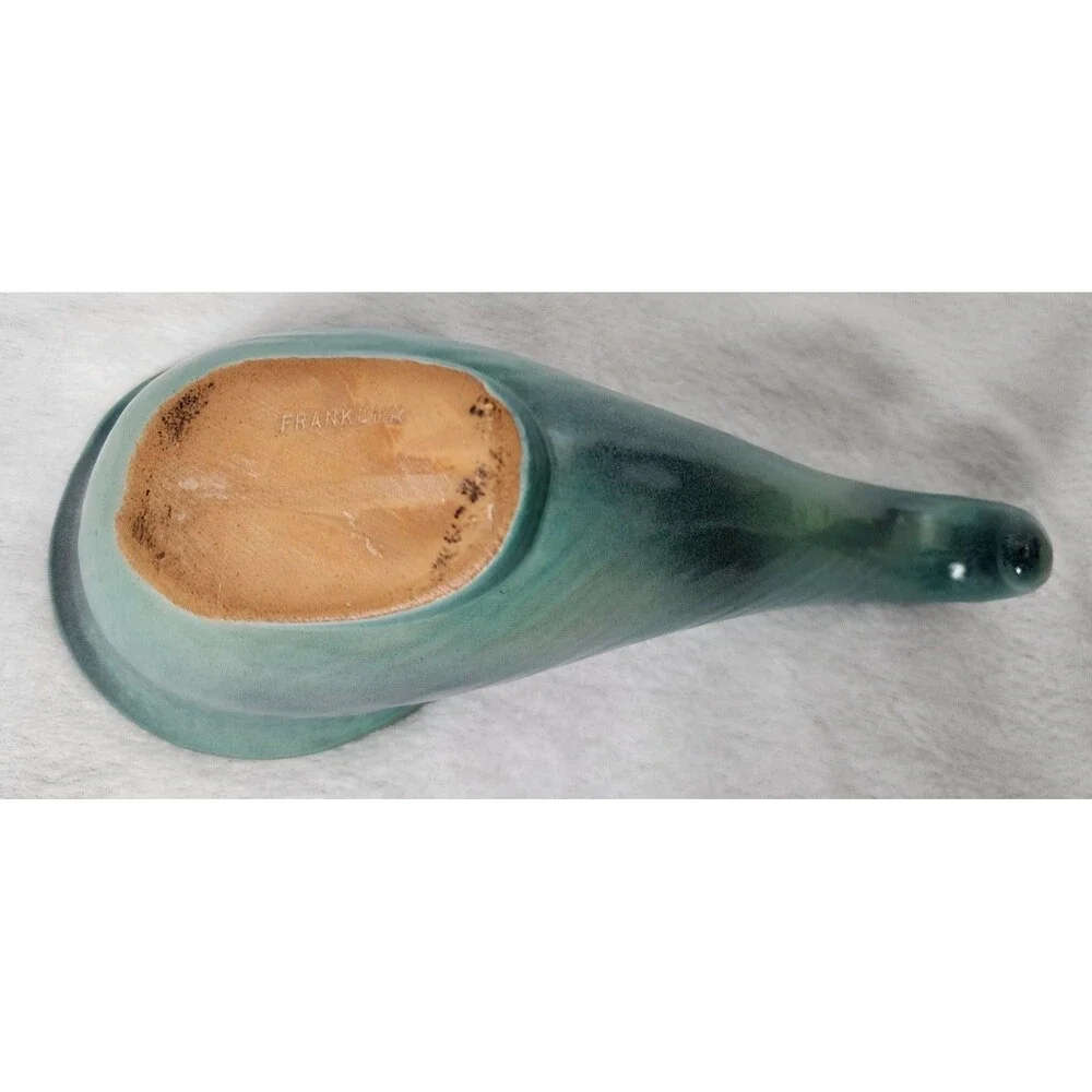 Frankoma Pottery ~ Beautiful Blue Cornucopia Horn